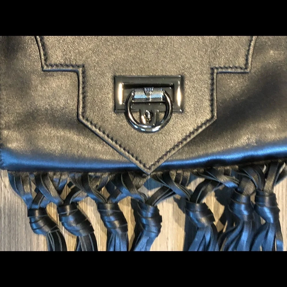 Reece Hudson leather‎ siren crossbody w/ chain NWT